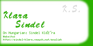 klara sindel business card